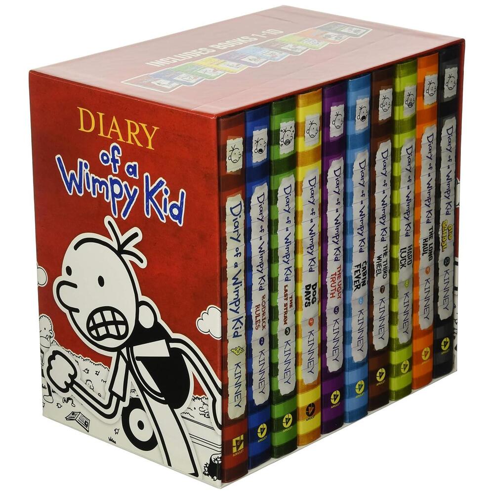 New! Diary of a Wimpy Kid Box of Books 1-10 Hardcover Boxed‎ Gift Set Dav Pilkey